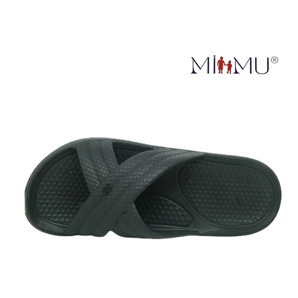 G- MİMU EVA TERLİK - 1146 - ÇAPRAZ - SİYAH-YEŞİL