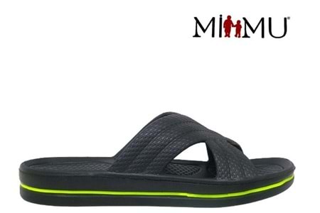 M- MİMU EVA TERLİK - 1146 - ÇAPRAZ - SİYAH-YEŞİL