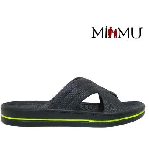 M- MİMU EVA TERLİK - 1146 - ÇAPRAZ - SİYAH-YEŞİL