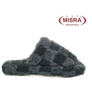 Z- MISRA - EV İÇİ TERLİK - KARELİ - SİYAH