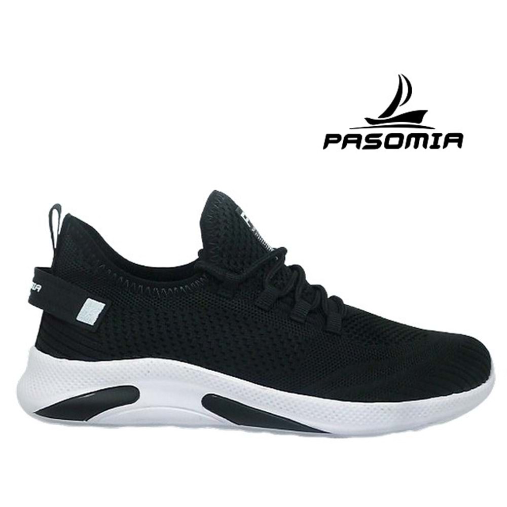 M- PASOMİA SPOR - FAYLON - 062 - TRİKO - SİYAH-BEYAZ