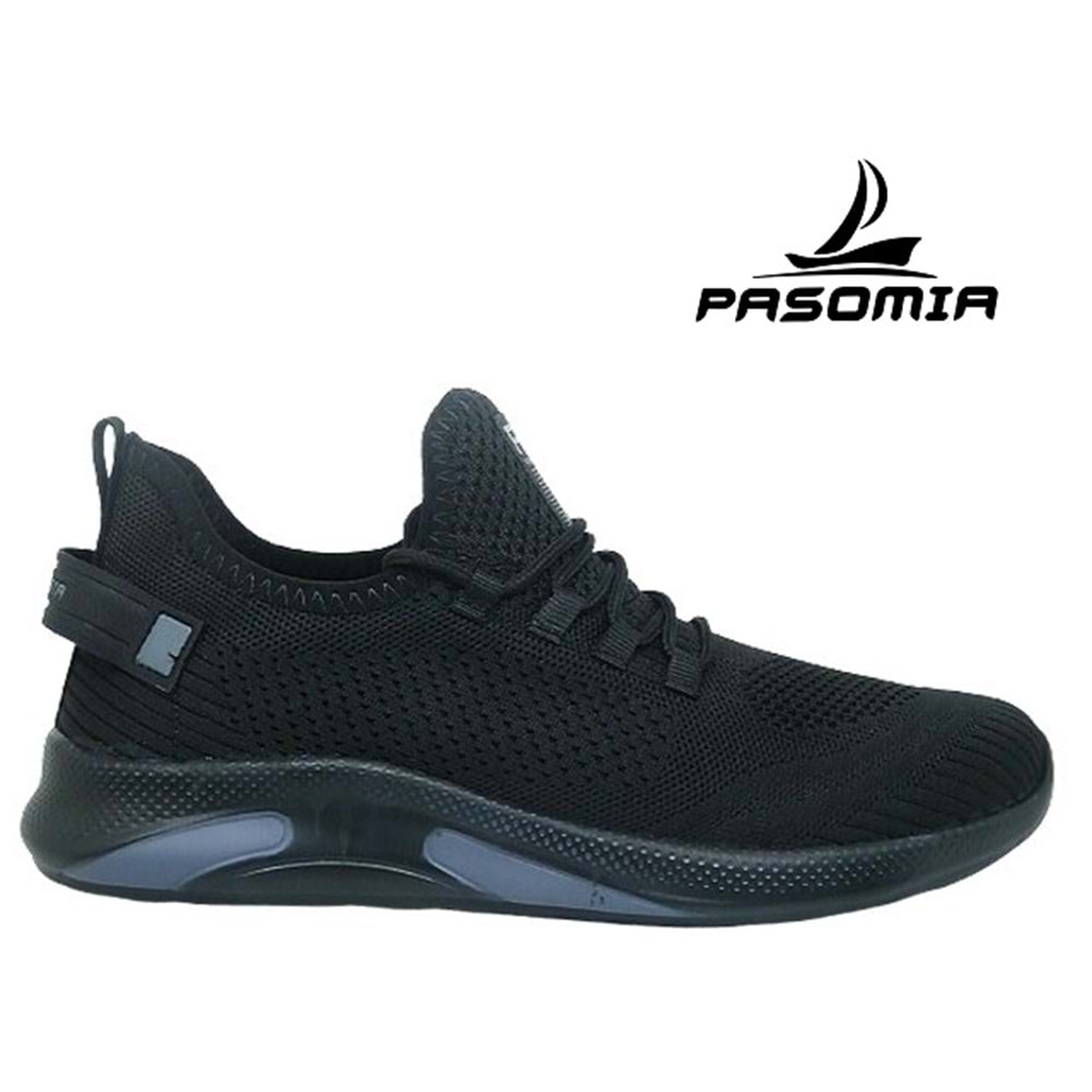 M- PASOMİA SPOR - FAYLON - 062 - TRİKO - SİYAH-SİYAH