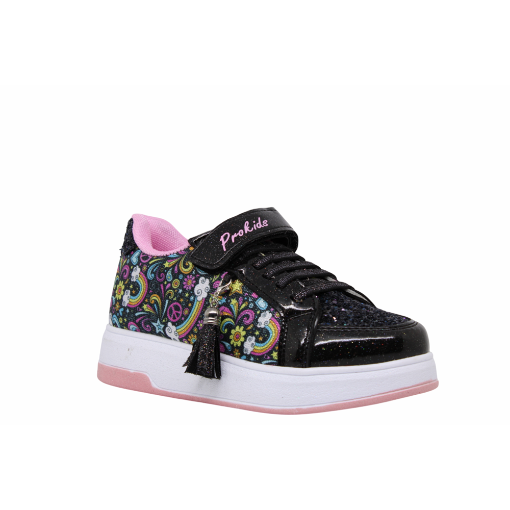 F- PROKİDS SPOR - 5008 - KETEN / SİYAH-PEMBE