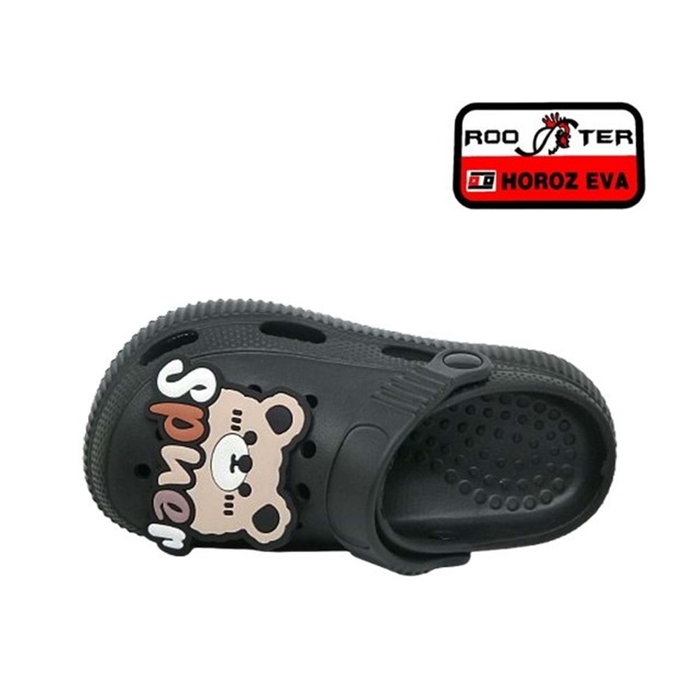 F- ROOSTER EVA CROCS - 324 - SPUER - SİYAH