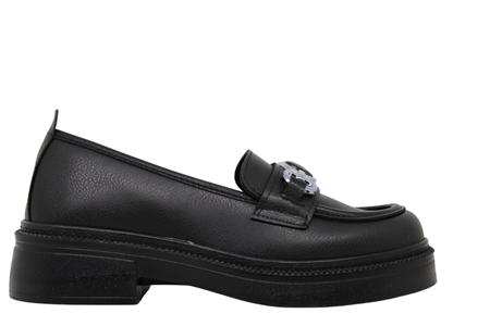 Z- ŞANZELİZE AYAKKABI - K-24 - SİYAH-CİLT