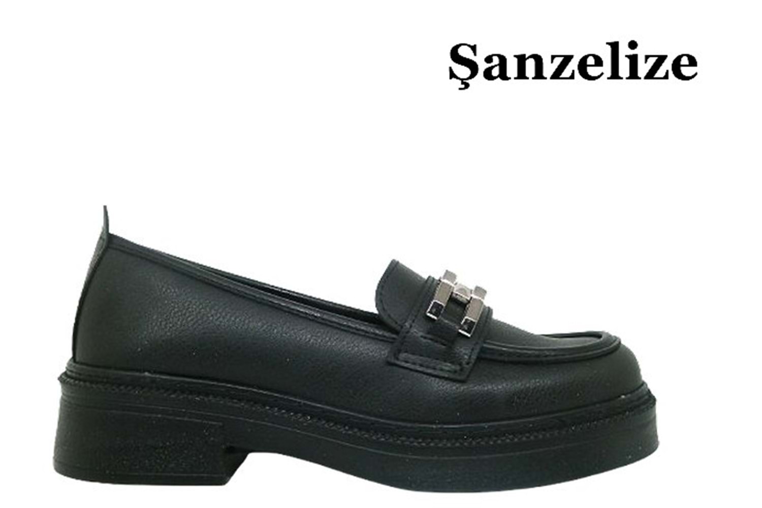 Z- ŞANZELİZE AYAKKABI - K-25 - SİYAH-CİLT-NİKEL-TOKA