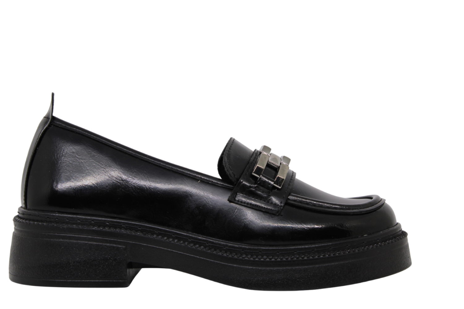 Z- ŞANZELİZE AYAKKABI - K-25 - SİYAH-KIRIŞIK-NİKEL-TOKA