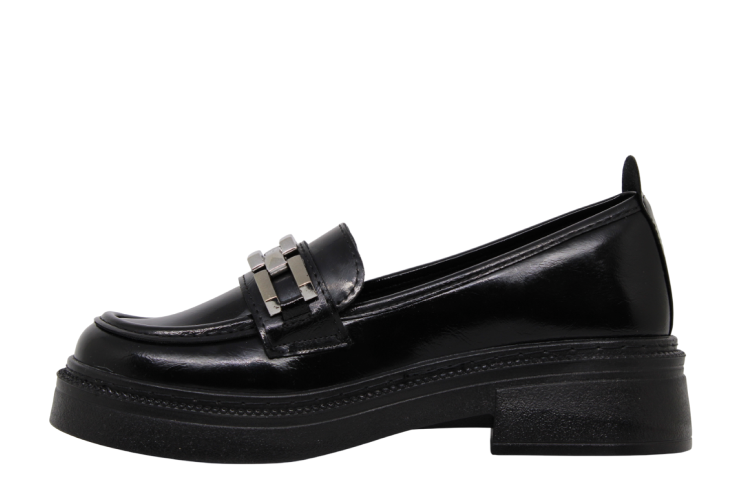 Z- ŞANZELİZE AYAKKABI - K-25 - SİYAH-KIRIŞIK-NİKEL-TOKA