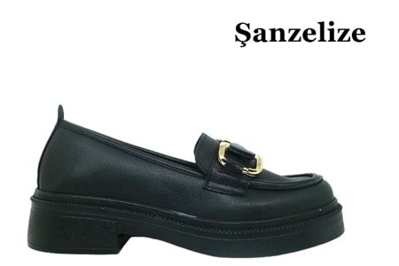 Z- ŞANZELİZE AYAKKABI - K-26 - SİYAH-CİLT