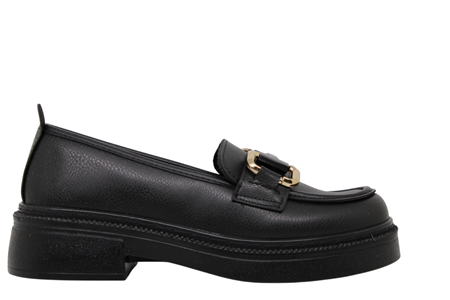 Z- ŞANZELİZE AYAKKABI - K-26 - SİYAH-CİLT