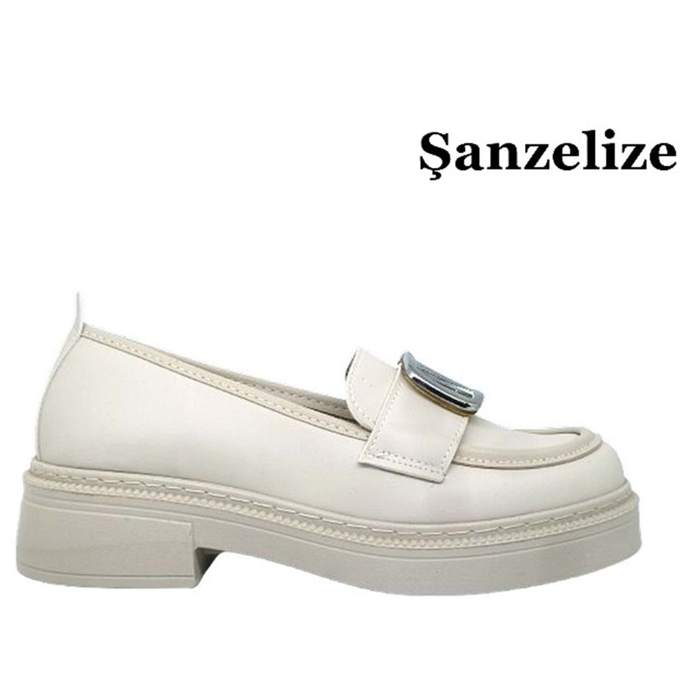 Z- ŞANZELİZE AYAKKABI - K-27 - BEJ-CİLT