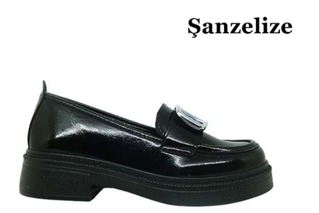 Z- ŞANZELİZE AYAKKABI - K-27 - SİYAH-KIRIŞIK-RUGAN