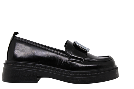 Z- ŞANZELİZE AYAKKABI - K-27 - SİYAH-KIRIŞIK-RUGAN