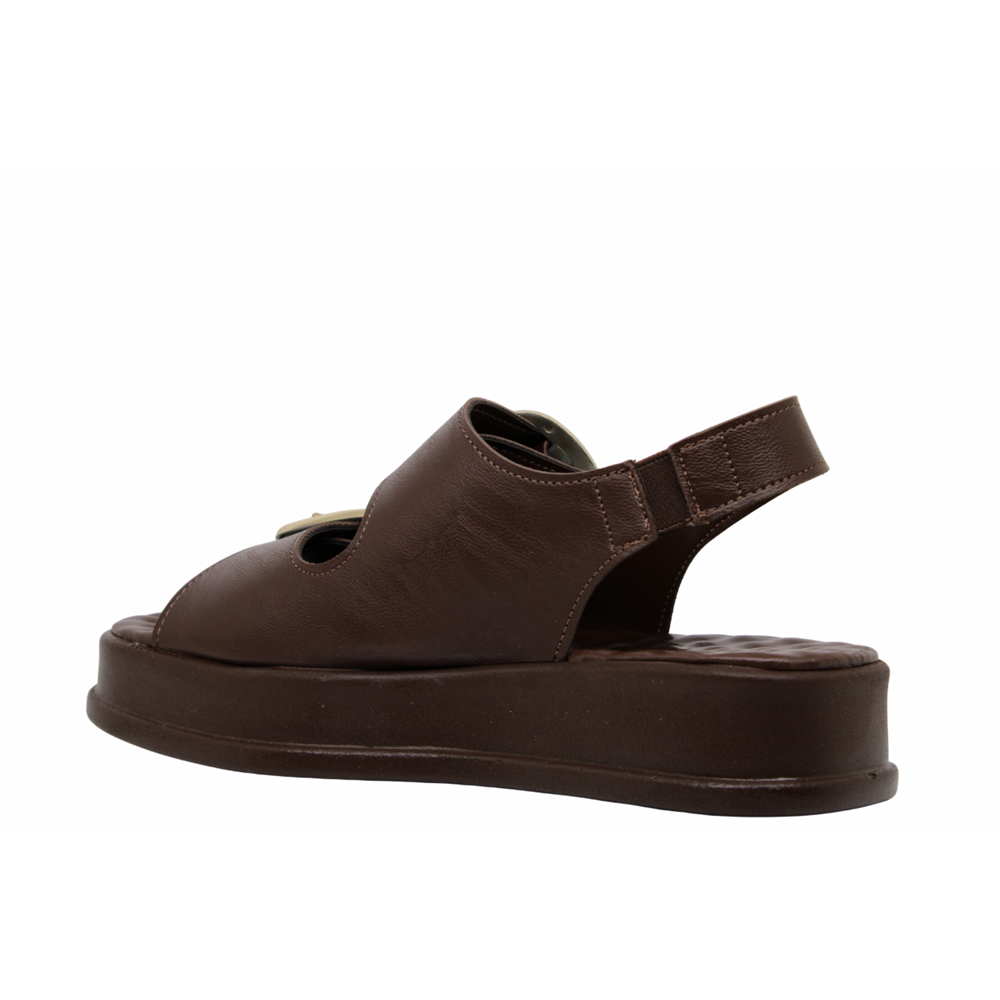 Z- ŞANZELİZE SANDALET - K-106 - KAHVE-CİLT