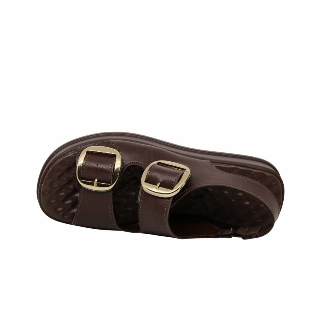 Z- ŞANZELİZE SANDALET - K-106 - KAHVE-CİLT