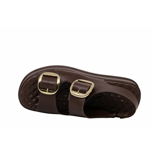 Z- ŞANZELİZE SANDALET - K-106 - KAHVE-CİLT