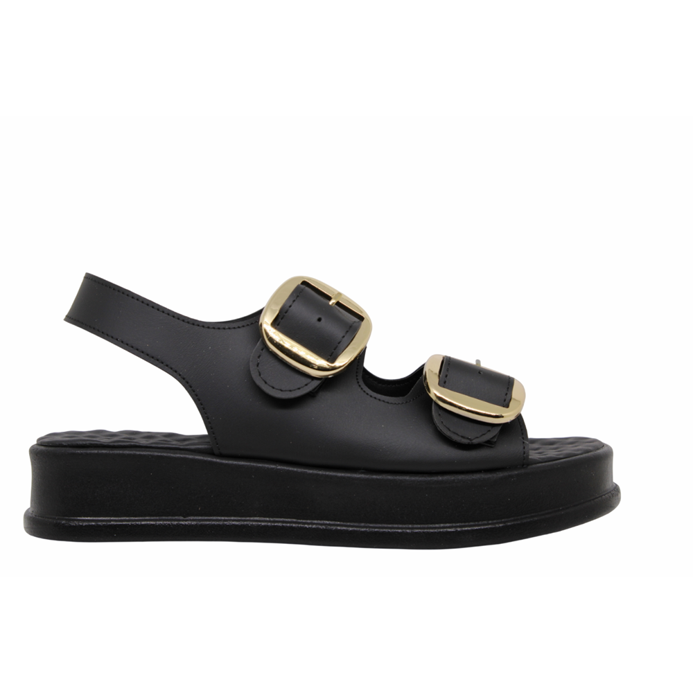 Z- ŞANZELİZE SANDALET - K-106 - SİYAH-CİLT