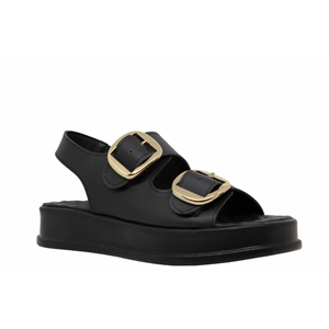 Z- ŞANZELİZE SANDALET - K-106 - SİYAH-CİLT