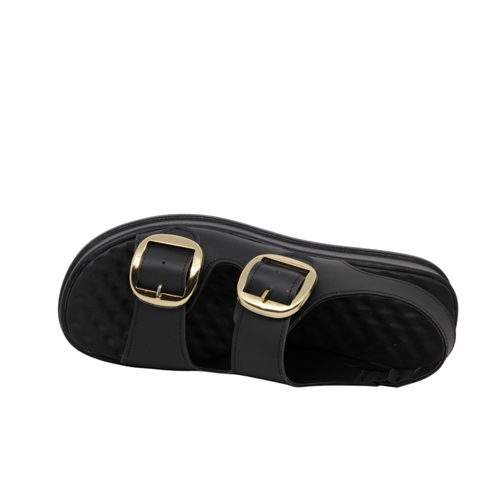 Z- ŞANZELİZE SANDALET - K-106 - SİYAH-CİLT