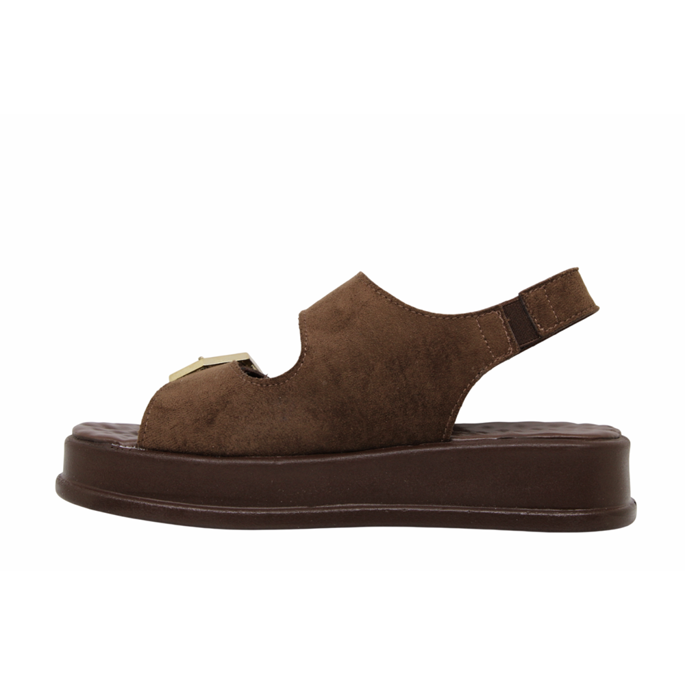 Z- ŞANZELİZE SANDALET - K-106 - KAHVE-SÜET