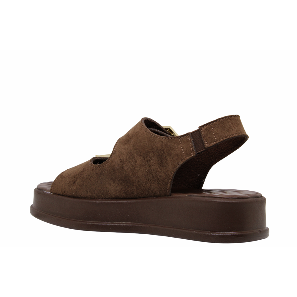 Z- ŞANZELİZE SANDALET - K-106 - KAHVE-SÜET