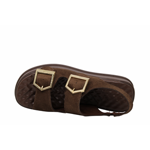 Z- ŞANZELİZE SANDALET - K-106 - KAHVE-SÜET