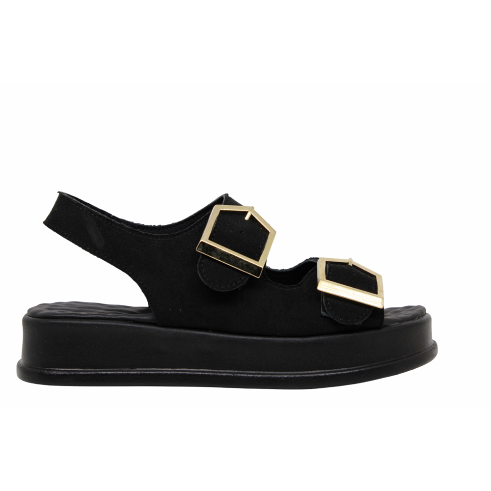 Z- ŞANZELİZE SANDALET - K-106 - SİYAH-SÜET