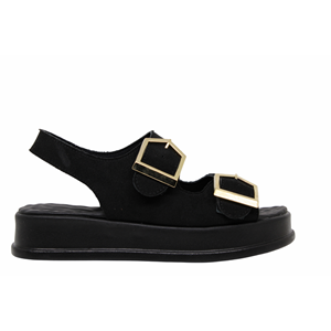 Z- ŞANZELİZE SANDALET - K-106 - SİYAH-SÜET