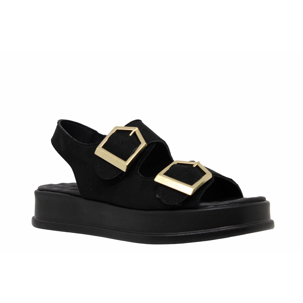 Z- ŞANZELİZE SANDALET - K-106 - SİYAH-SÜET