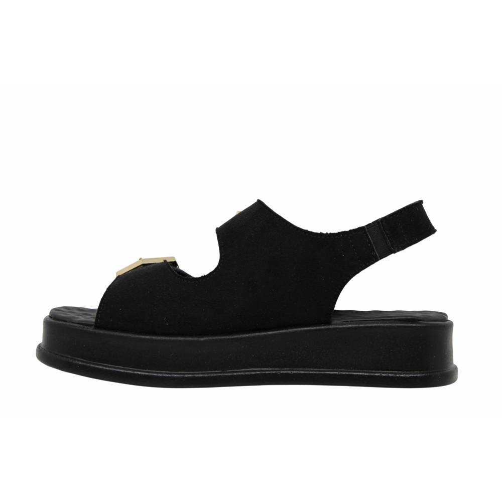 Z- ŞANZELİZE SANDALET - K-106 - SİYAH-SÜET