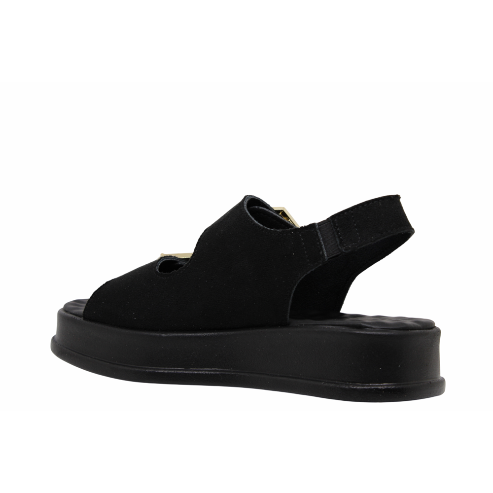 Z- ŞANZELİZE SANDALET - K-106 - SİYAH-SÜET