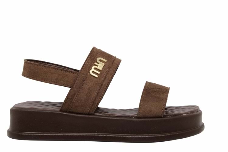 Z- ŞANZELİZE SANDALET - K-107 - KAHVE-SÜET