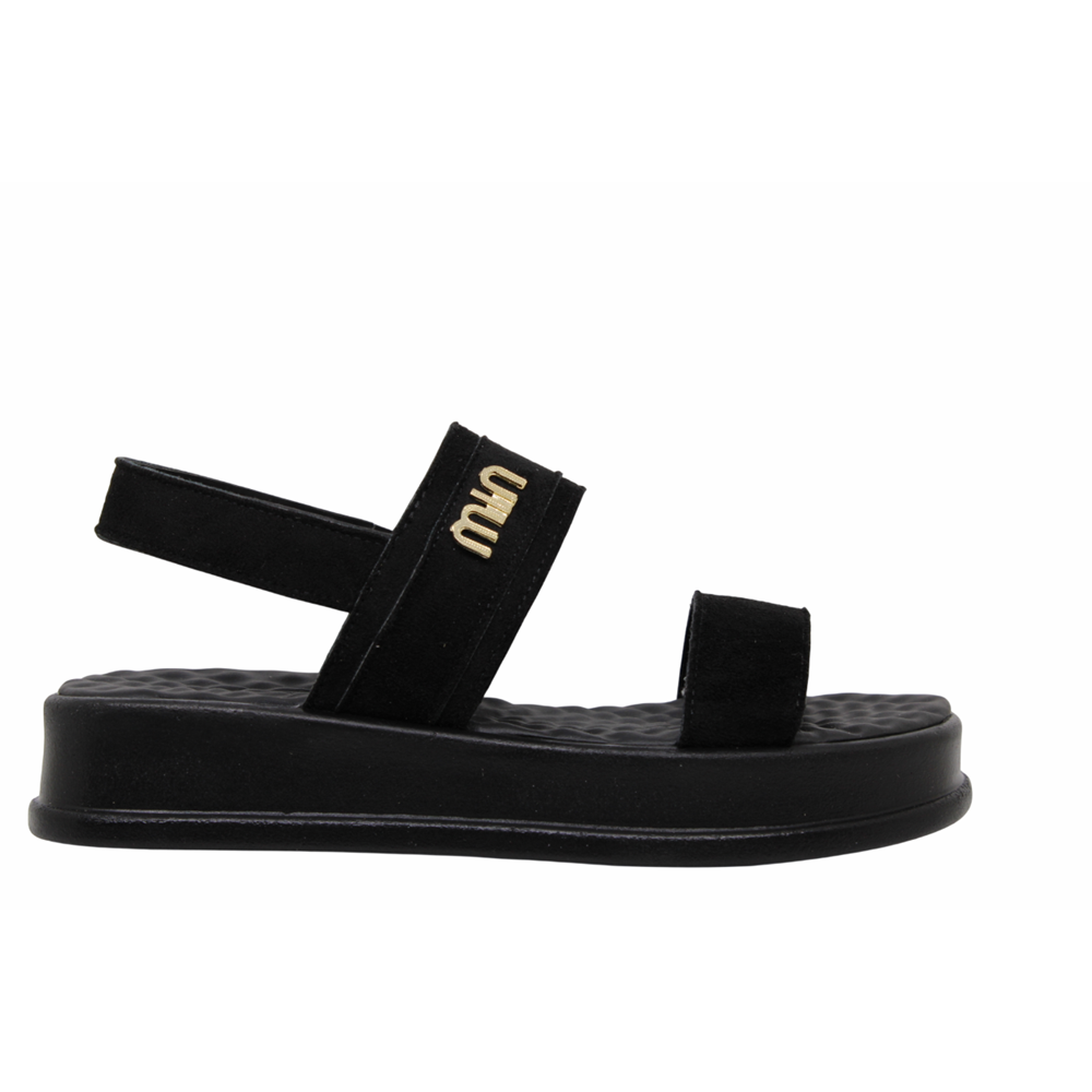 Z- ŞANZELİZE SANDALET - K-107 - SİYAH-SÜET