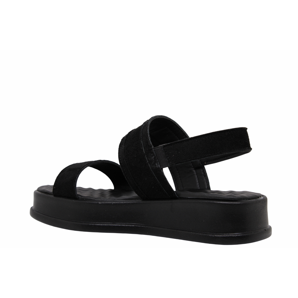 Z- ŞANZELİZE SANDALET - K-107 - SİYAH-SÜET