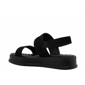 Z- ŞANZELİZE SANDALET - K-107 - SİYAH-SÜET