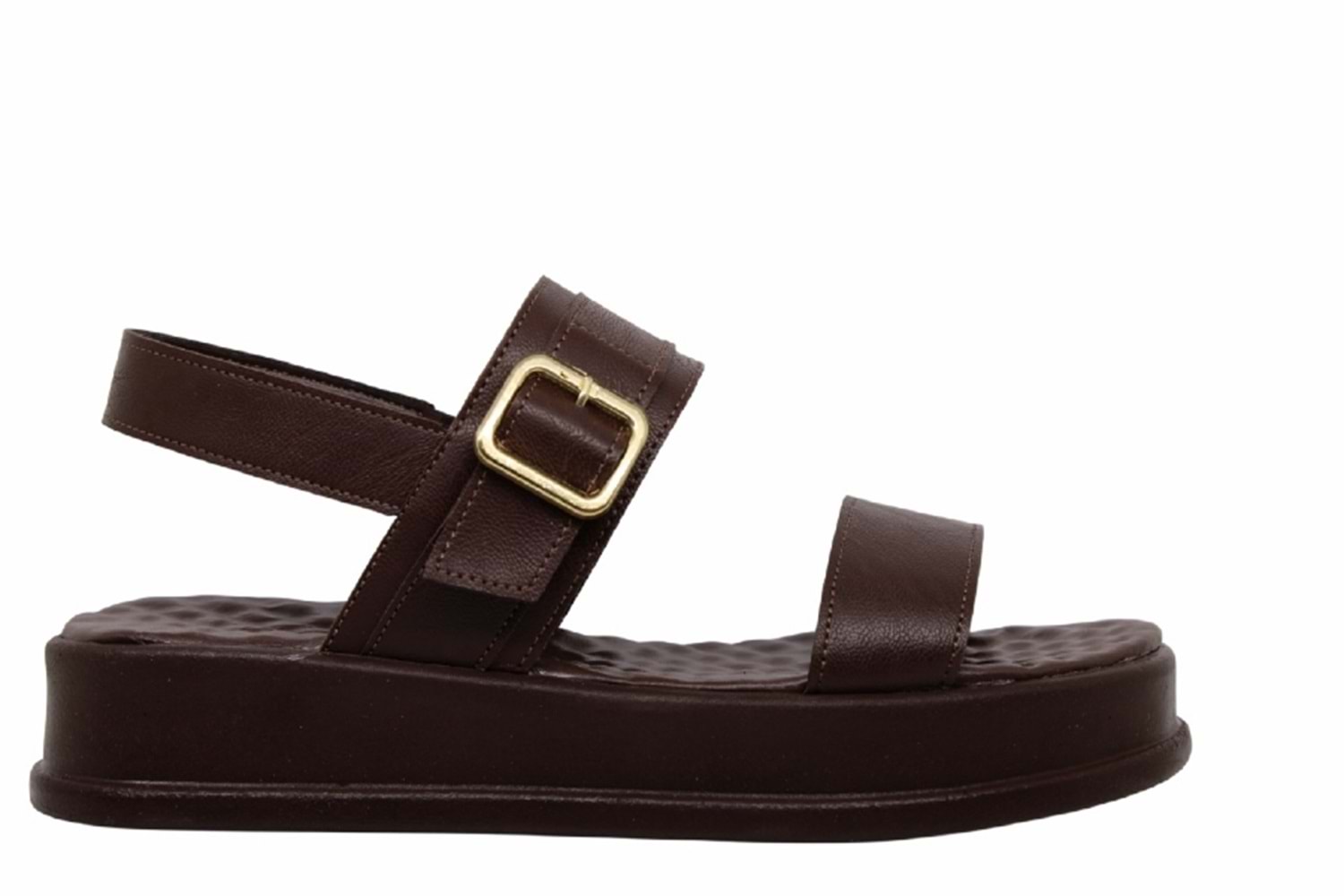 Z- ŞANZELİZE SANDALET - K-108 - KAHVE-CİLT