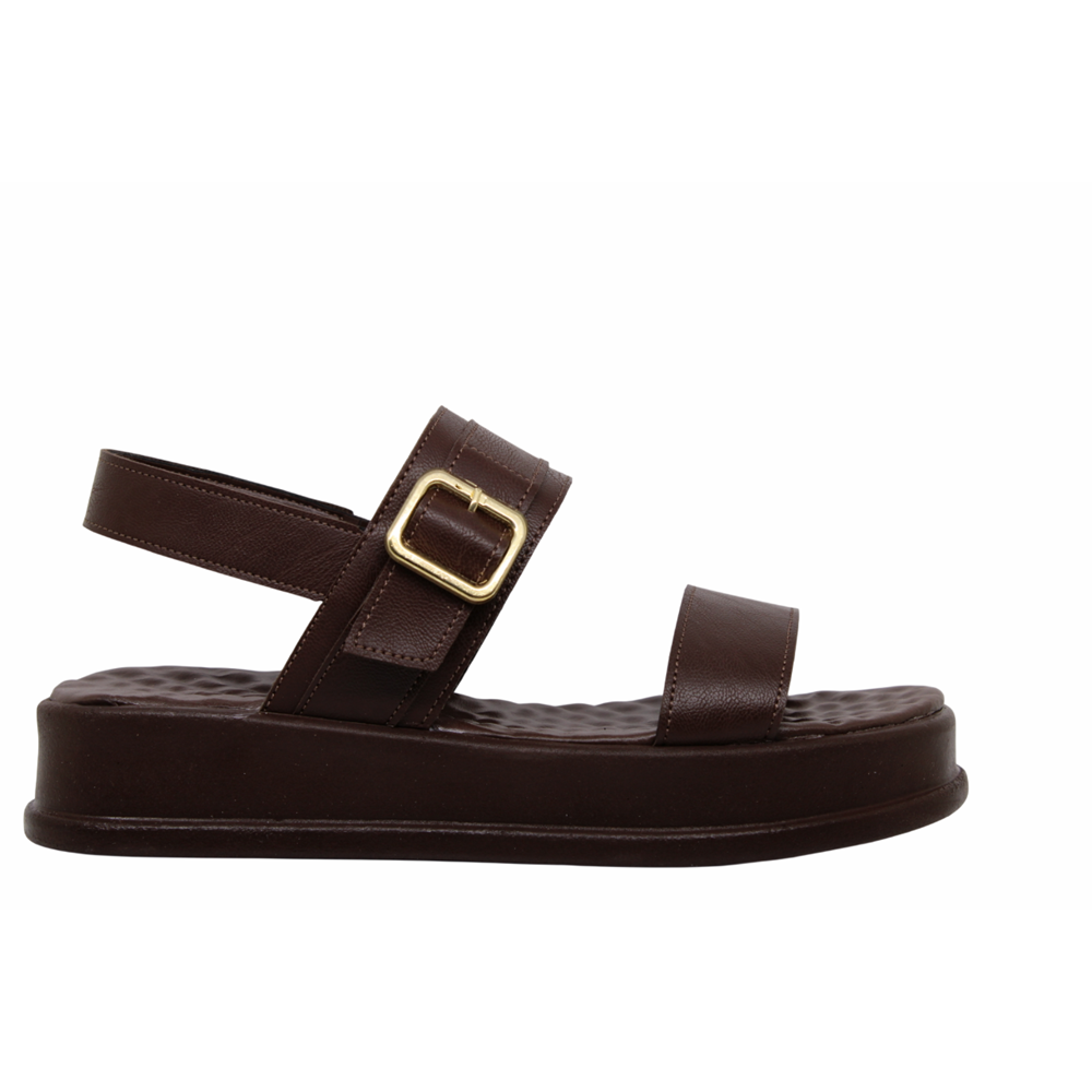 Z- ŞANZELİZE SANDALET - K-108 - KAHVE-CİLT