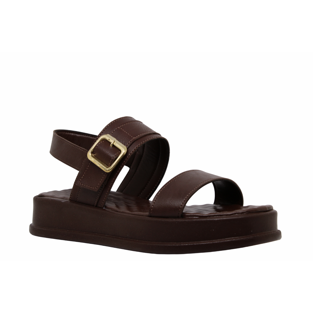 Z- ŞANZELİZE SANDALET - K-108 - KAHVE-CİLT