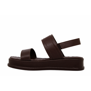 Z- ŞANZELİZE SANDALET - K-108 - KAHVE-CİLT