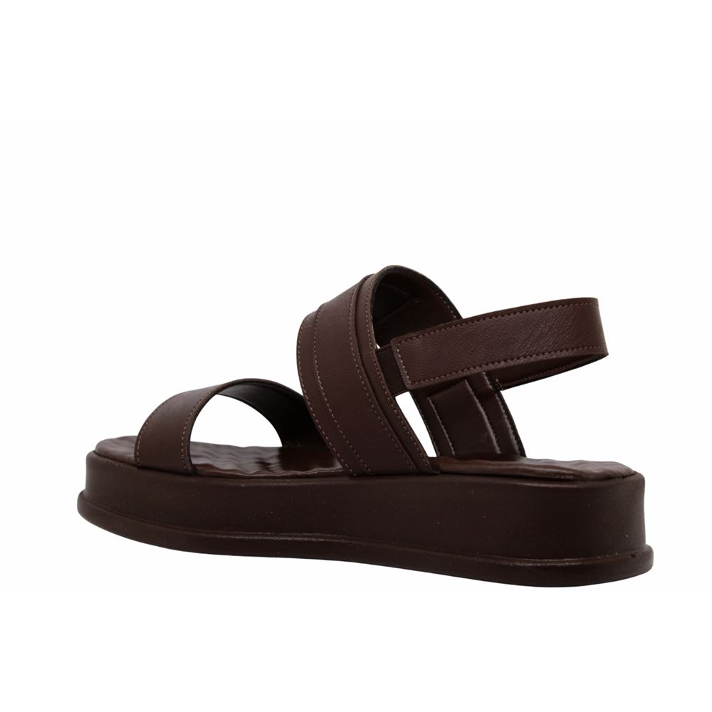 Z- ŞANZELİZE SANDALET - K-108 - KAHVE-CİLT