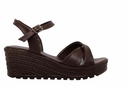 Z- ŞANZELİZE SANDALET - K-302 - KAHVE