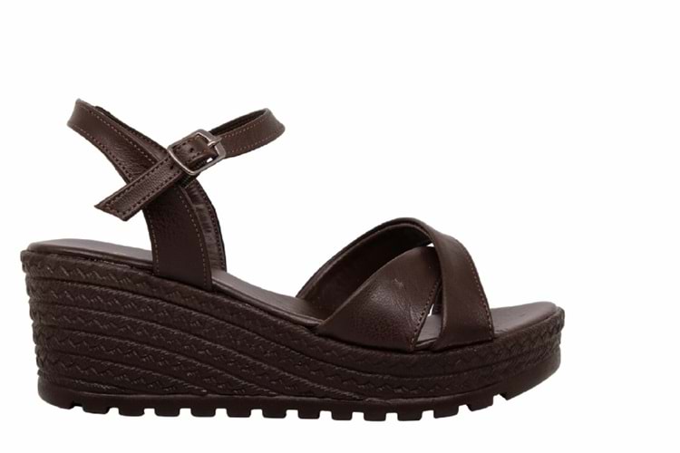 Z- ŞANZELİZE SANDALET - K-302 - KAHVE