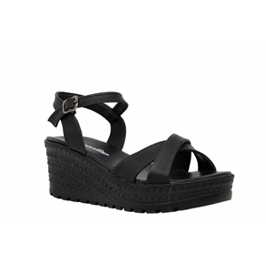 Z- ŞANZELİZE SANDALET - K-302 - SİYAH-CİLT