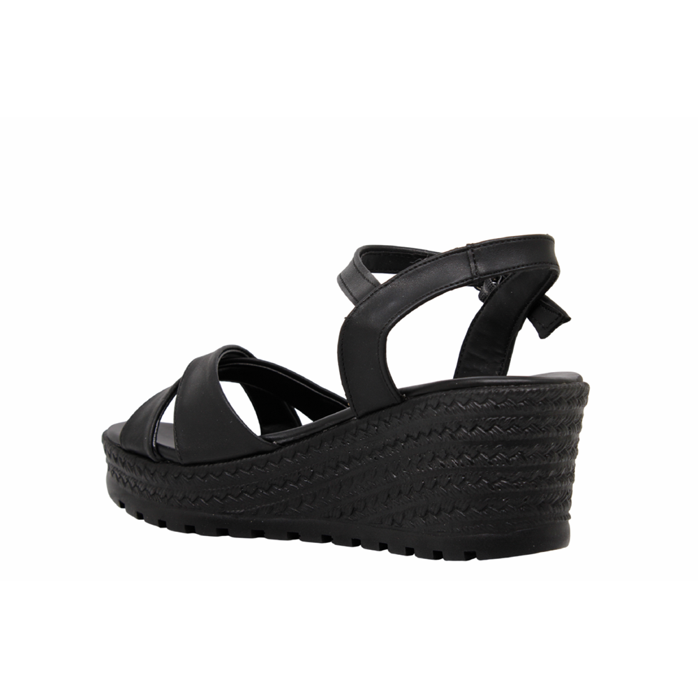 Z- ŞANZELİZE SANDALET - K-302 - SİYAH-CİLT