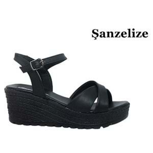 Z- ŞANZELİZE SANDALET - K-302 - SİYAH