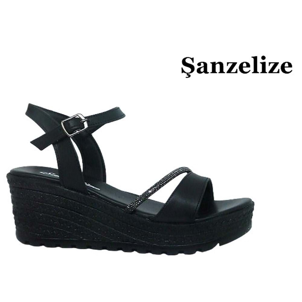 Z- ŞANZELİZE SANDALET - K-303 - SİYAH