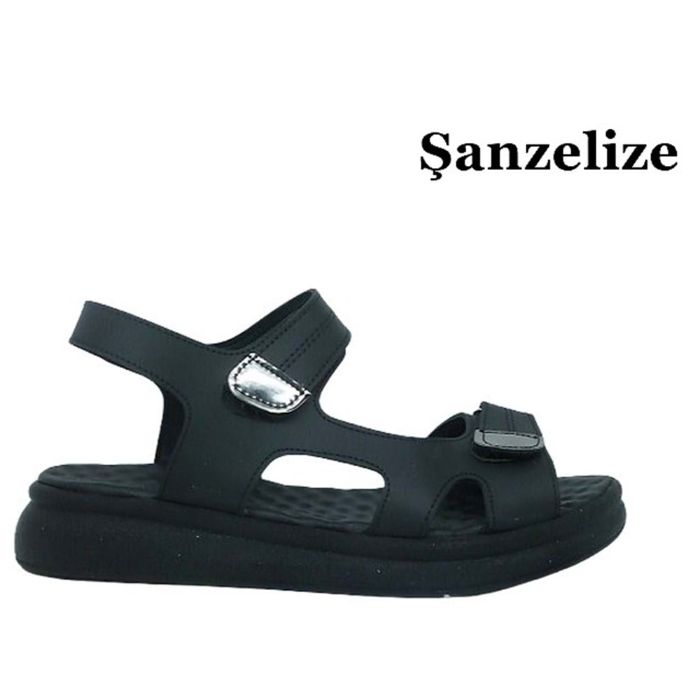 Z- ŞANZELİZE SANDALET - K-401 - SİYAH