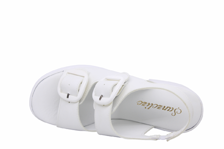 Z- ŞANZELİZE SANDALET - K-506 - BEYAZ-CİLT-BEYAZ-TOKA