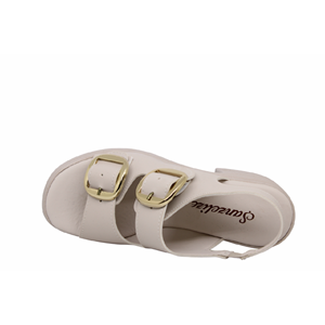 Z- ŞANZELİZE SANDALET - K-506 - BEJ-CİLT-ALTIN-TOKA