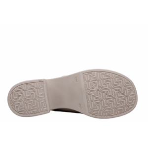 Z- ŞANZELİZE SANDALET - K-506 - BEJ-CİLT-ALTIN-TOKA